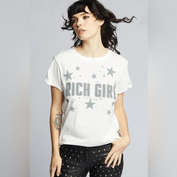 NWOT Hall & Oates RICH GIRL Tee RECYCLED KARMA - Picture 1 of 6